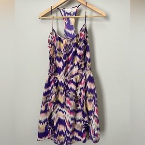 Parker multicolored racer back summer sun dress size medium